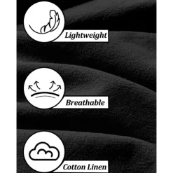 Men's Cargo Shorts Shorts Linen Shorts Summer Shorts Beach Shorts Drawstring Elastic Waist Multi Pocket Plain Knee Length Outdoor Casual Daily Vacation Casual Black White Inelastic