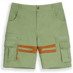 Men's Cargo Shorts Shorts Casual Shorts Multi Pocket Straight Leg Fake Zipper Pocket Plain Comfort Knee Length Casual Daily Holiday Fashion Streetwear Black Green Micro-elastic