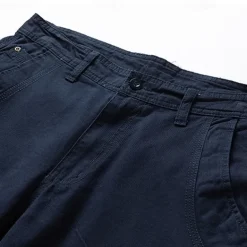 Men's Cargo Shorts Shorts Summer Shorts Work Shorts Golf Shorts Multi Pocket Button-Down Flap Pocket Plain Comfort Wearable Knee Length Outdoor Sport Daily Fashion Casual Black Blue