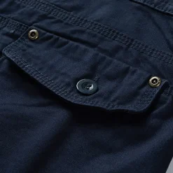 Men's Cargo Shorts Shorts Summer Shorts Work Shorts Golf Shorts Multi Pocket Button-Down Flap Pocket Plain Comfort Wearable Knee Length Outdoor Sport Daily Fashion Casual Black Blue