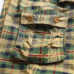 Men's Cargo Shorts Shorts Work Shorts Hiking Shorts Buttons Multi Pocket Plaid Wearable Knee Length Outdoor Daily Camping & Hiking Fashion Classic Green Khaki