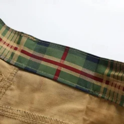 Men's Cargo Shorts Shorts Work Shorts Hiking Shorts Buttons Multi Pocket Plaid Wearable Knee Length Outdoor Daily Camping & Hiking Fashion Classic Green Khaki