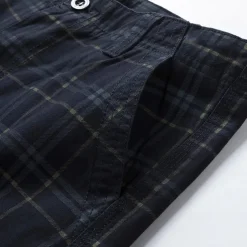 Men's Cargo Shorts Shorts Hiking Shorts Straight Pocket Plaid Comfort Breathable Short Sports Outdoor Daily Going out Stylish Classic Style Black Blue