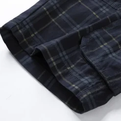 Men's Cargo Shorts Shorts Hiking Shorts Straight Pocket Plaid Comfort Breathable Short Sports Outdoor Daily Going out Stylish Classic Style Black Blue