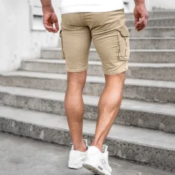 Men's Cargo Shorts Summer Shorts Flap Pocket Plain Comfort Breathable Outdoor Daily Going out Fashion Casual Black Blue