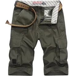 Men's Cargo Shorts Work Pants Hiking Shorts Summer Outdoor Breathable Lightweight Soft Comfortable Bottoms Green Black Fishing Climbing Running 30 31 32 33 34