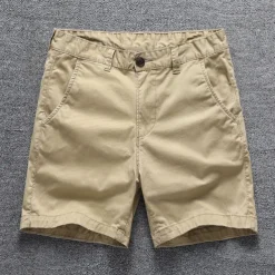 Men's Cargo Shorts Work Shorts Golf Shorts Buttons Pocket Plain Comfort Wearable Short Formal Work Daily Fashion Classic Style Black Red Micro-elastic