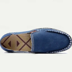 Men's Casual Canvas Slip-On Loafers – Lightweight and Breathable Walking Shoes