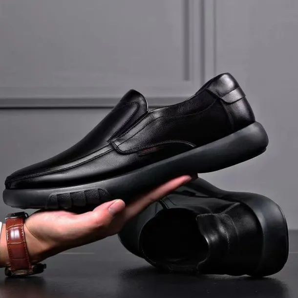 Men's Casual Faux Leather Loafers, Slip-On Comfortable Dress Shoes for Business Office Daily Wear