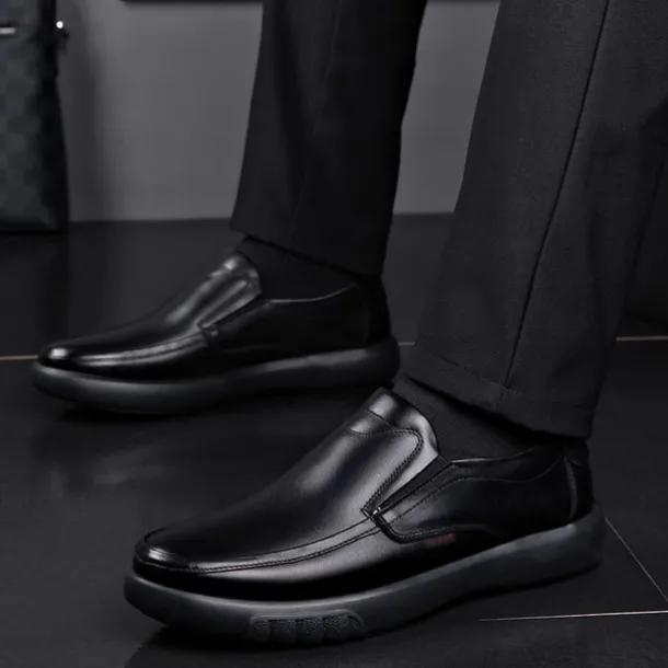 Men's Casual Faux Leather Loafers, Slip-On Comfortable Dress Shoes for Business Office Daily Wear