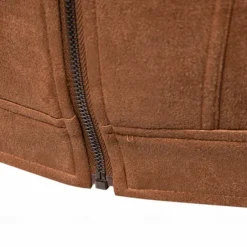 Men's Casual Jacket Brown Suede Jacket Casual Daily Sexy Fall & Winter Solid / Plain Color Casual Lapel Regular Black Yellow Green Gray Jacket