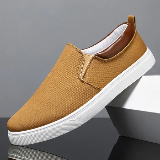 Men's Casual Slip-On Canvas Shoes – Lightweight Breathable Loafers for Daily Wear, Travel, and Outdoor Activities