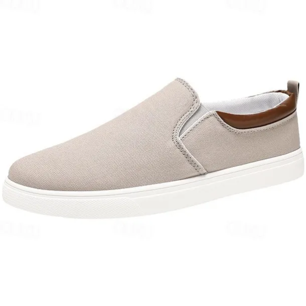 Men's Casual Slip-On Canvas Shoes – Lightweight Breathable Loafers for Daily Wear, Travel, and Outdoor Activities
