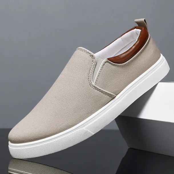 Men's Casual Slip-On Canvas Shoes – Lightweight Breathable Loafers for Daily Wear, Travel, and Outdoor Activities