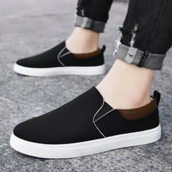 Men's Casual Slip-On Canvas Shoes – Lightweight Breathable Loafers for Daily Wear, Travel, and Outdoor Activities