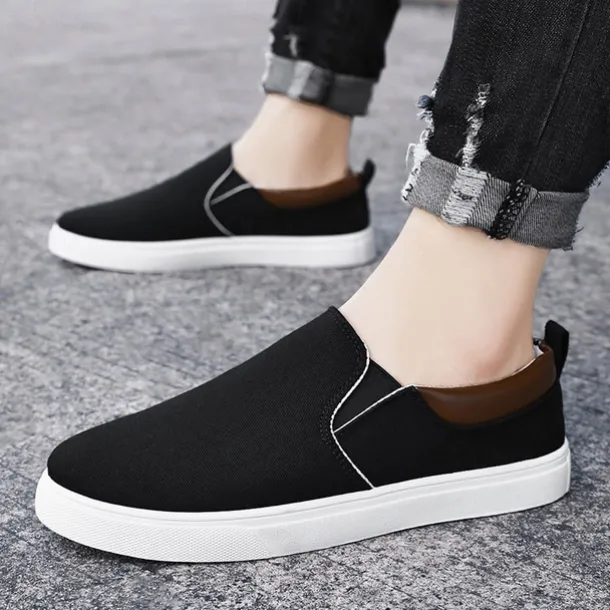 Men's Casual Slip-On Canvas Shoes – Lightweight Breathable Loafers for Daily Wear, Travel, and Outdoor Activities