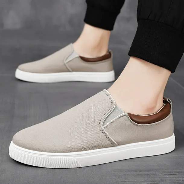 Men's Casual Slip-On Canvas Shoes – Lightweight Breathable Loafers for Daily Wear, Travel, and Outdoor Activities