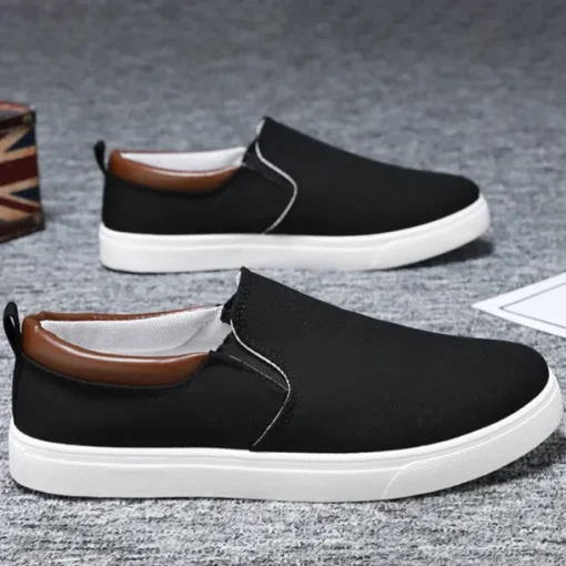 Men's Casual Slip-On Canvas Shoes – Lightweight Breathable Loafers for Daily Wear, Travel, and Outdoor Activities