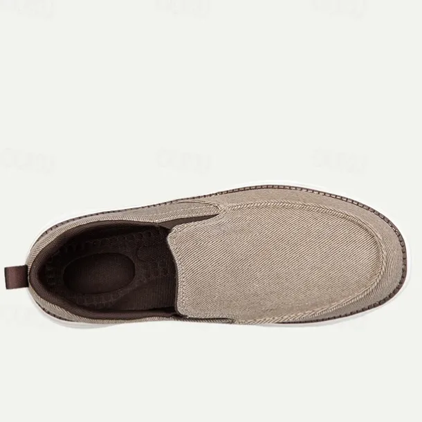 Men's Casual Slip-On Canvas Loafers – Lightweight and Breathable Walking Shoes