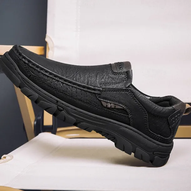 Men's Casual Slip-On Loafers – Lightweight Breathable Walking Shoes with Non-Slip Sole, Comfortable Leather Design