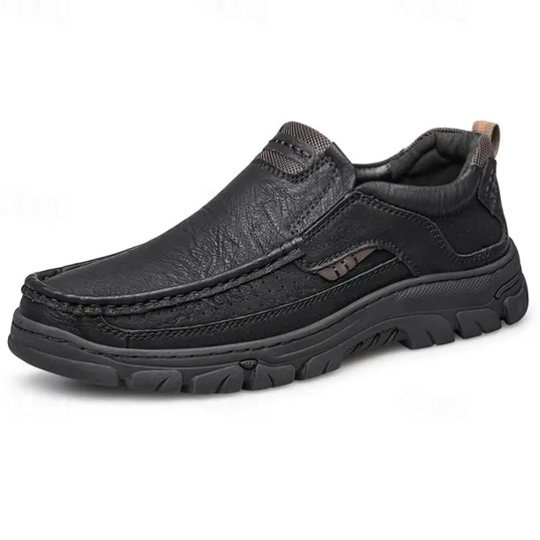 Men's Casual Slip-On Loafers – Lightweight Breathable Walking Shoes with Non-Slip Sole, Comfortable Leather Design