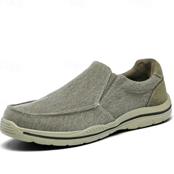Men's Casual Slip-On Sneakers – Comfortable Canvas Shoes with Lightweight Sole for Outdoor Activities, Daily Wear & Vacation