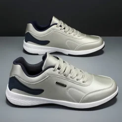 Men's Casual Tan Athletic Sneakers with Cushioned Sole and Lace-Up Design – Comfortable Everyday Walking Shoes