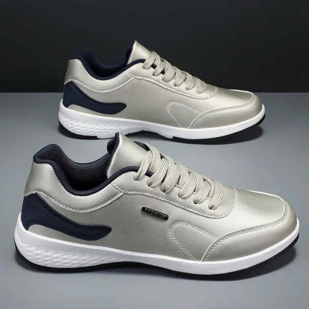 Men's Casual Tan Athletic Sneakers with Cushioned Sole and Lace-Up Design – Comfortable Everyday Walking Shoes