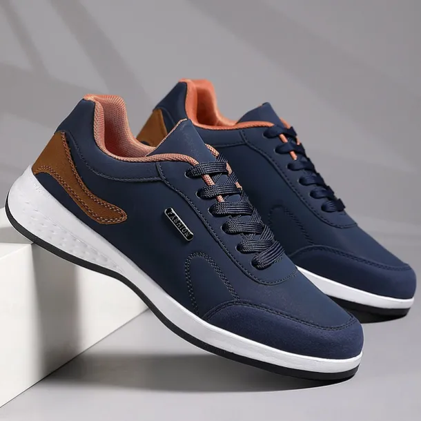 Men's Casual Tan Athletic Sneakers with Cushioned Sole and Lace-Up Design – Comfortable Everyday Walking Shoes