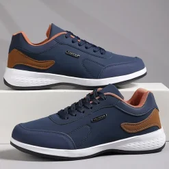 Men's Casual Tan Athletic Sneakers with Cushioned Sole and Lace-Up Design – Comfortable Everyday Walking Shoes