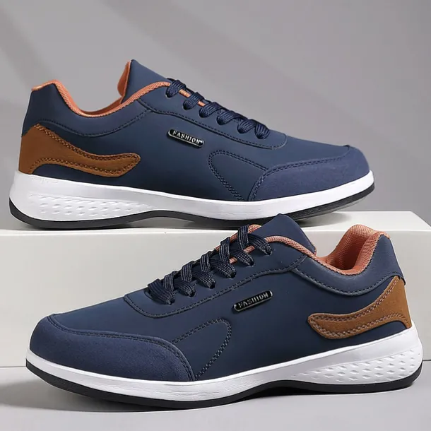 Men's Casual Tan Athletic Sneakers with Cushioned Sole and Lace-Up Design – Comfortable Everyday Walking Shoes