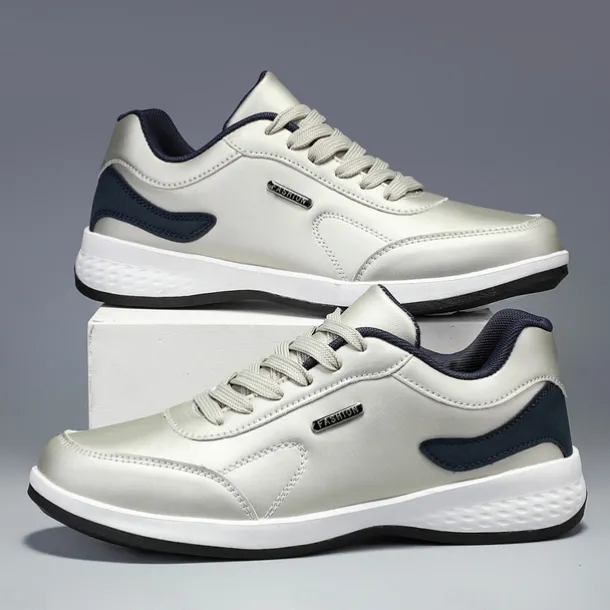 Men's Casual Tan Athletic Sneakers with Cushioned Sole and Lace-Up Design – Comfortable Everyday Walking Shoes