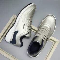 Men's Casual Tan Athletic Sneakers with Cushioned Sole and Lace-Up Design – Comfortable Everyday Walking Shoes