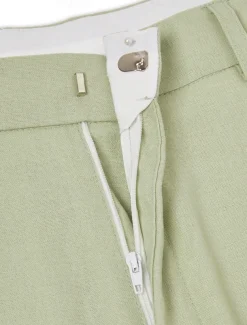 Men's Casual Wedding Linen Suits Sage Fashion Summer Daily Solid Colored Standard Fit 2 Piece Single Breasted Two-buttons