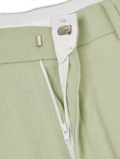 Men's Casual Wedding Linen Suits Sage Fashion Summer Daily Solid Colored Standard Fit 2 Piece Single Breasted Two-buttons