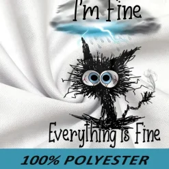 Men's Cat Funny Hoodies Sweatshirt Long Sleeve Sweatshirt Crew Neck Fashion Cowboy 3D Print Vacation Party Crewneck Fall Winter