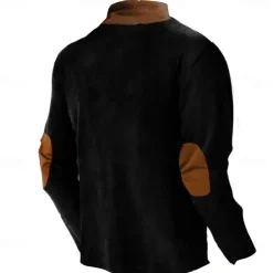 Men's Cattle Sweatshirt Zip Sweatshirt Long Sleeve Sweatshirt Quarter Zip Daily Basic Print Sports Outdoor Travel Zip Up Spring & Fall