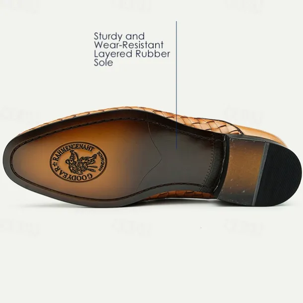 Men's Clogs & Mules Full-grain Leather Leather Comfortable Slip Resistant Loafer Black Brown