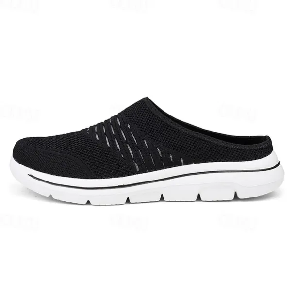 Men's Clogs & Mules Plus Size Comfort Shoes Business Casual Daily Tissage Volant Breathable Comfortable Loafer Dark Grey Black Blue Spring Fall