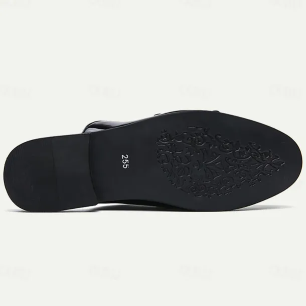 Men's Clogs & Mules PU Leather Comfortable Slip Resistant Loafer Black White