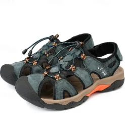 Men's Closed-Toe Outdoor Sandals – Durable Suede and Mesh Design with Adjustable Straps, Anti-Slip Sole, Perfect for Hiking and Summer Adventures