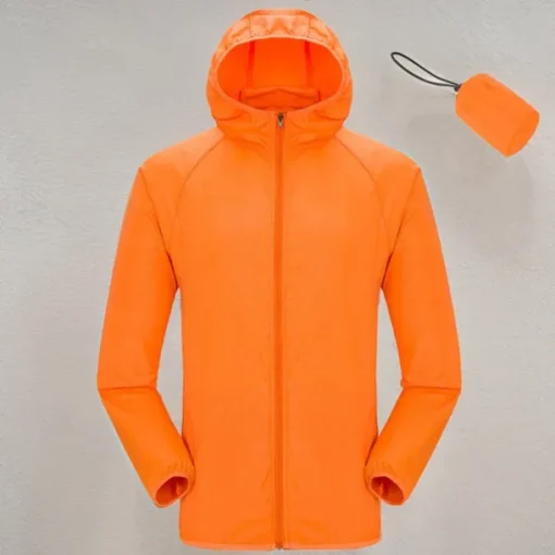 Men's Coat Casual Jacket Outdoor Street Sun Protection Sunscreen Summer Plain Vacation Fashion Hooded Regular Black White Orange Gray Jacket