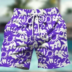 Men's Coconut Tree Flower / Floral Swim Trunks Swim Shorts Board Shorts Mid Waist Hawaiian Casual Holiday Beach Drawstring with Mesh lining Elastic Waist Designer Clothing Apparel