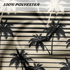 Men's Coconut Tree Palm Tree Tropical Plants Summer Hawaiian Shirt Aloha Shirt Short Sleeves Shirt Turndown Hawaiian Casual Resort Outdoor Vacation Street Black Blue S M L