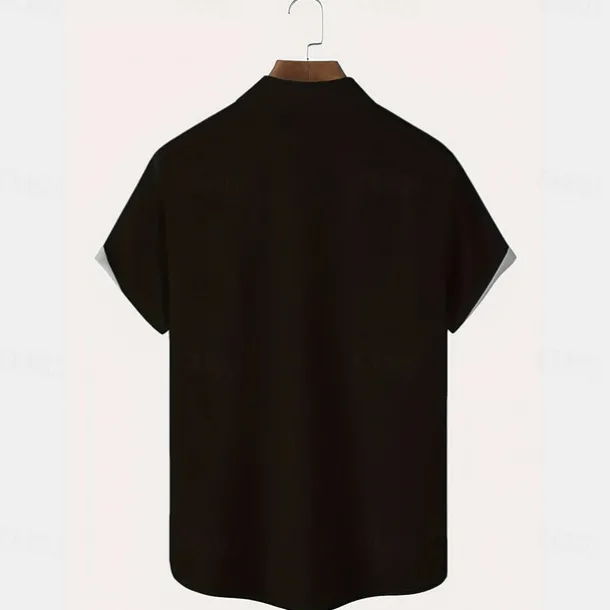 Men's Coconut Tree Tropical Plants Shirt Summer Hawaiian Shirt Button Up Shirt Short Sleeve Hawaiian Vacation Holiday Beach Wear Summer Spring Turndown 3D Print Front One Pocket Linen Like Shirt