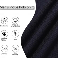 Men's Collarless Golf Shirts Banded Collar Shirt Work Business Stand Collar Mandarin Collar Short Sleeve Fashion Basic Solid Color Plain Button Summer Regular Fit Navy Black White Burgundy Collarless