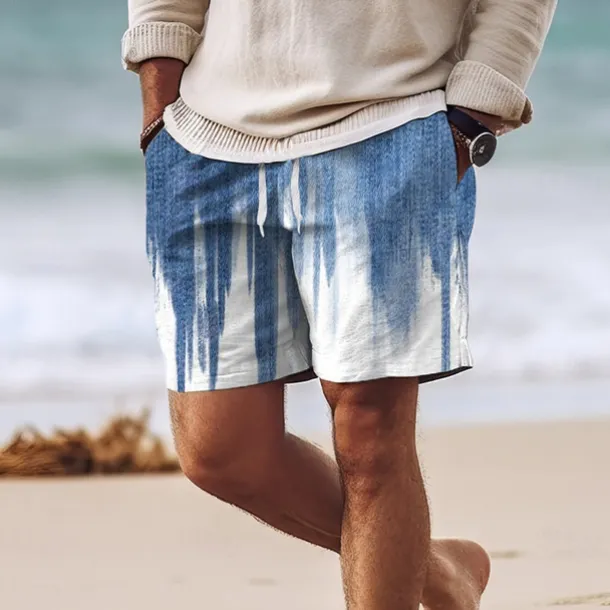 Men's Color Block Gradient Color Swim Shorts Board Shorts Swimming Trunks Mid Waist Hawaiian Casual Holiday Beach Drawstring with Mesh lining Elastic Waist Designer Clothing Apparel