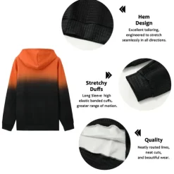 Men's Color Block Graphic Prints Monster Hoodie Hoodies Waffle Hoodie Daily Classic Long Sleeve Hooded Halloween Holiday Going out Yellow Red Print Spring & Fall Designer