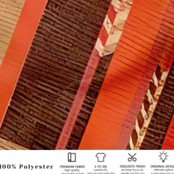 Men's Color Block Patchwork Trousers Baggy Pants Casual Pants Mid Waist Hawaiian Casual Outdoor Vacation Holiday Wide Leg Summer Spring 3D Print Blue Orange Brown