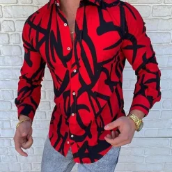 Men's Color Block Striped Geometric Pattern Shirt Button Up Shirt Long Sleeve Fashion Designer Simple Casual Daily Going out Fall Winter Button Down Collar Patchwork Print Button-Down White Yellow